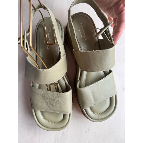 Paloma Barceló Adeline Sandal in Salvia/ olive green size 40/ US 9.5 - Picture 2 of 14